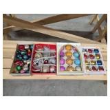 Box lot vintage Christmas ornaments