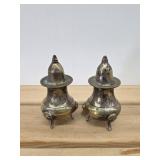 vintage silver-plated salt and pepper shakers