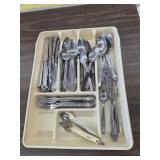 Assorted stainless silverware