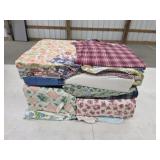 Box lot miscellaneous flannel quilting material