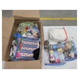 Box lot miscellaneous cotton quilting strip