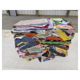 Box lot miscellaneous cotton quilting pieces