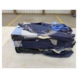 Box lot miscellaneous denim quilting material