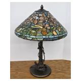 Vintage double light 24-in stained glass Tiffany