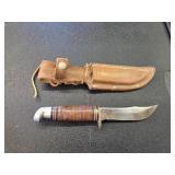 Vintage Western USA straight blade hunting knife