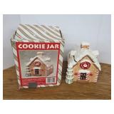 Vintage gingerbread house cookie jar