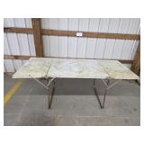 Vintage metal folding 6 ft table