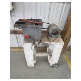 Vintage small table saw and custom built stand,