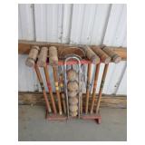 Vintage croquet lawn game