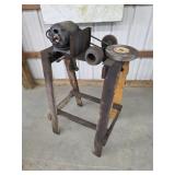 Vintage dual wheel grinder with custom built