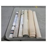 Box lot assorted vintage wallpaper