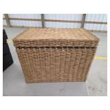 Vintage wicker wire frame hanging file folder