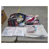 Box lot miscellaneous quilting material