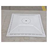 Vintage frosted decorative ceiling mount square