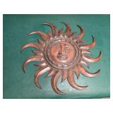 VINTAGE METAL DECORATIVE SUN WALL DECOR