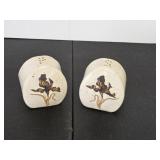 Pair of vintage pottery salt pepper shaker set