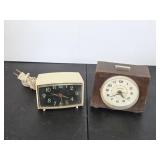 Two vintage Lux & Wards electric alarm clocks,