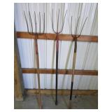 3 assorted picked forks