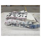 Box lot miscellaneous flannel quilting material