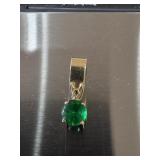 Vintage 14K yellow gold sliding pendant slide