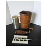 Vintage manual crank ice cream freezer maker