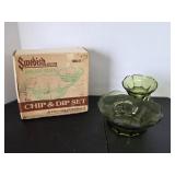 Vintage anchor Hocking swedish modern avocado