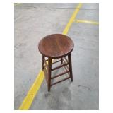 Vintage solid wood 24-in bar stool