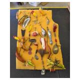 Assorted vintage antique fishing lures