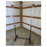 Rolling 36 in adjustable coat rack