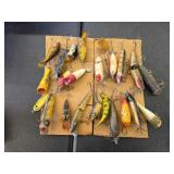 Assorted vintage antique fishing lures