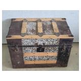 Vintage antique steamer chest