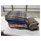 Box lot miscellaneous wool quilting material