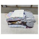 Box lot miscellaneous cotton and flannel quilting