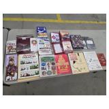 Box lot miscellaneous books and stationary