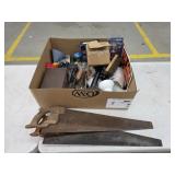 Box lot miscellaneous garage and household items
