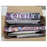 Box lot quilting books and magazines