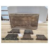 Vintage antique wooden Dupont explosives box and