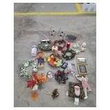 Box lot assorted various holiday decor