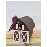 Custom built wooden Barn birdhouse decor