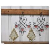 Vintage wall sconce candle holders