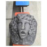 Vintage cast concrete garden statue or wall