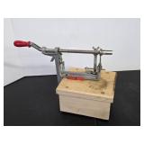 Apple clamp mount peeler corer