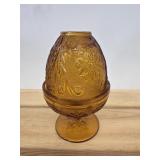 Vintage Indiana Glass Tiara Amber Sandwich