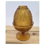 Vintage Indiana Glass Tiara Amber Sandwich
