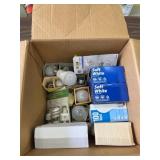 Box lot assorted light bulbs - LED - CFL -