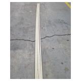 Five pieces PVC pipe, 10 ft x 3/4 in