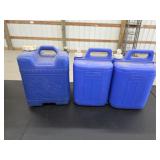 3 Colemand & Aqua-Tainer 5 gallon water storage