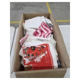 Box lot miscellaneous kitchen towels etc