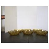 Assorted amber glass starburst scalloped edge