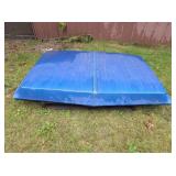 VINTAGE OEM BLUE STEEL ENGINE HOOD BODY PANEL